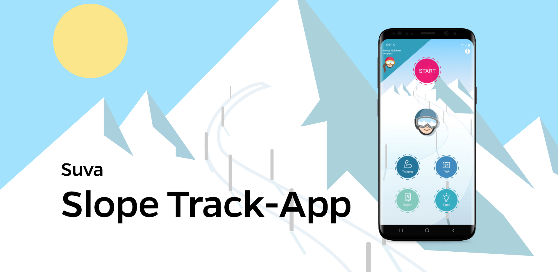 Visualisierung der Slope Track-App der Suva