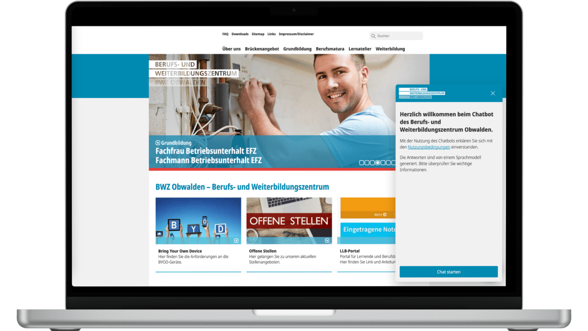 Chatbot des BWZ Obwalden