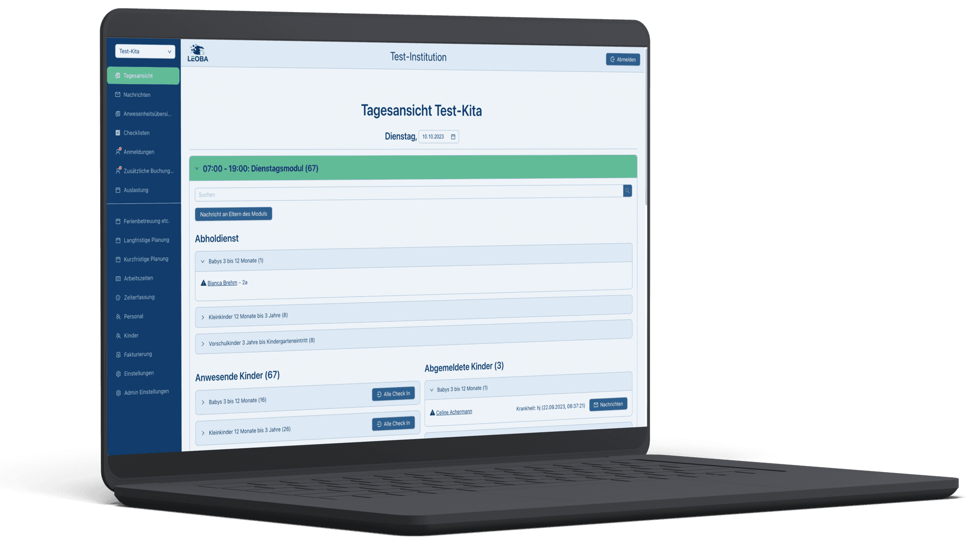 Webapplikation und mobile App für Leboa GmbH.