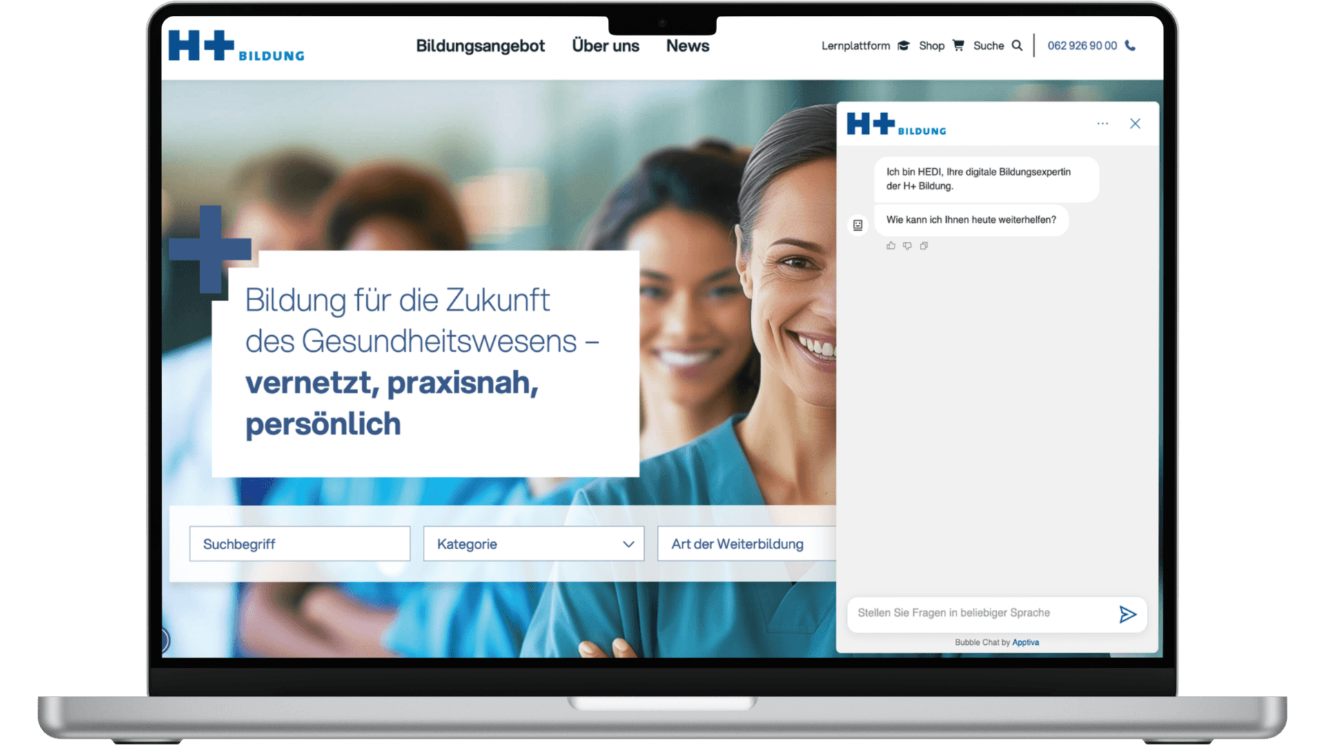Chatbot von H+ Bildung